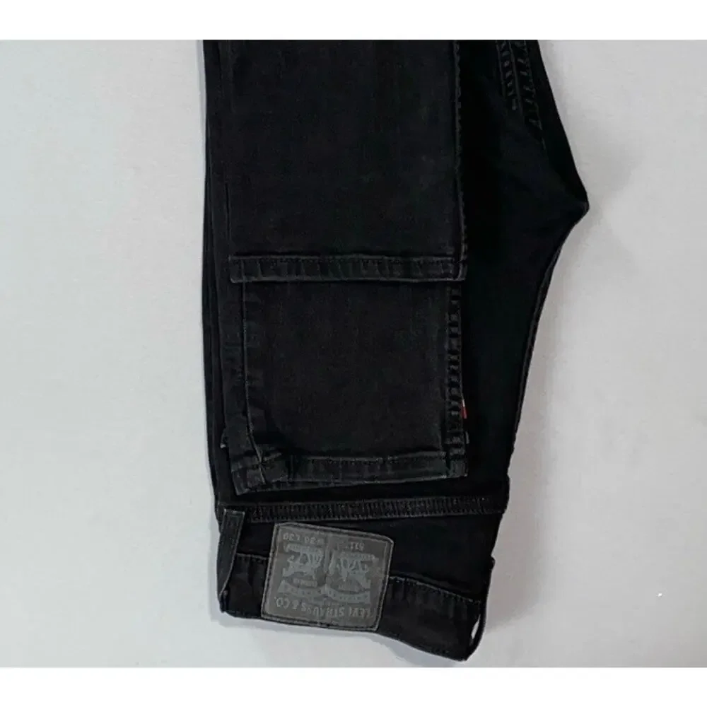 Levi's 511 Slim Taper 5-Pocket Stretch Denim Jeans. Washed Black, Men's 30X29.